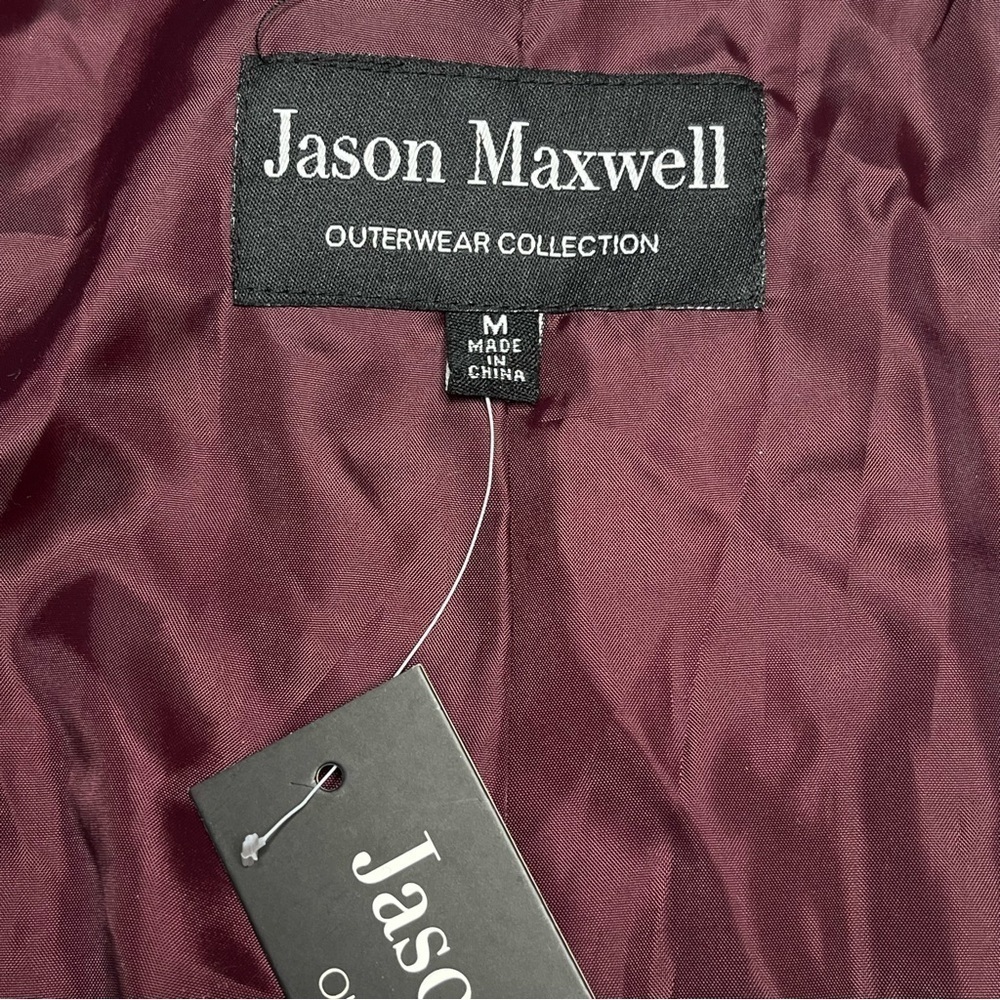 Jason Maxwell Outerwear Womens Quilted Jacket Size M Burgundy Full Zip - Picture 11 of 11